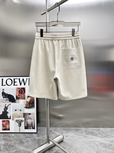 Dior Embroidered Logo Casual Shorts Couple Versatile Drawstring Sports Pants