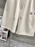 Dior Embroidered Logo Casual Shorts Couple Versatile Drawstring Sports Pants