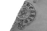 Chrome Hearts Classic Patchwork Embroidered Hardware Cross Washed Cotton Shorts