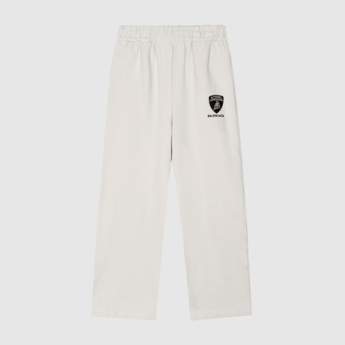 Balenciaga X Lamborghini Classic Logo Printed Water Washed Casual Pants