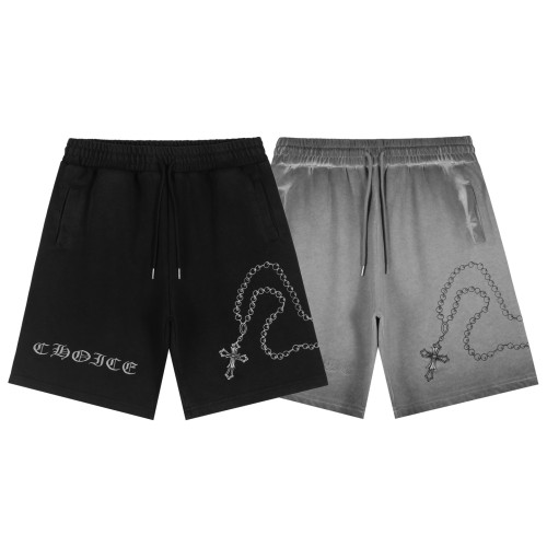 Chrome Hearts Classic Hardware Cross Printed Washed Casual Shorts