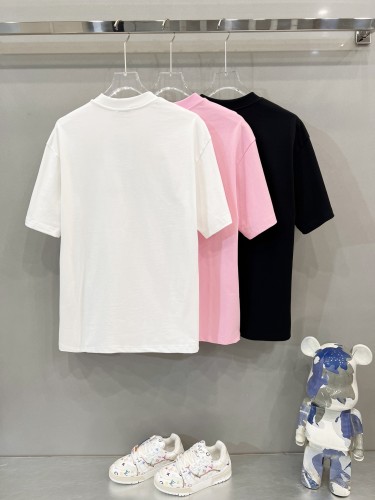 Moncler Classic Embroidered Logo T-shirt Versatile Casual Short Sleeve