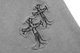 Chrome Hearts Classic Patchwork Embroidered Hardware Cross Washed Cotton Shorts