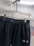 Dior Embroidered Logo Casual Shorts Couple Versatile Drawstring Sports Pants