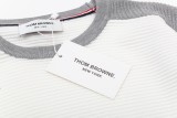 Thom Browne Classic Retro Color Blocked Four Bar Knitted Polo Shirt Set