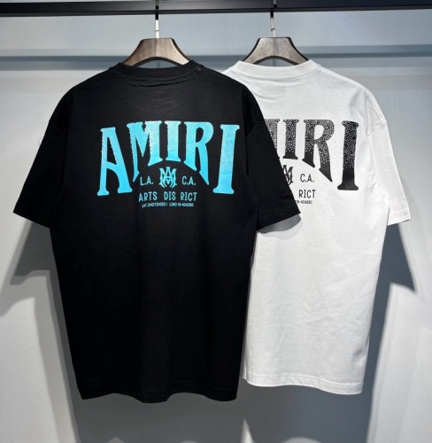 Amiri Classic Logo Printed Short Sleeve Unisex Casual Round Neck T-shirt