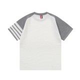 Thom Browne Classic Retro Color Blocked Four Bar Knitted Polo Shirt Set