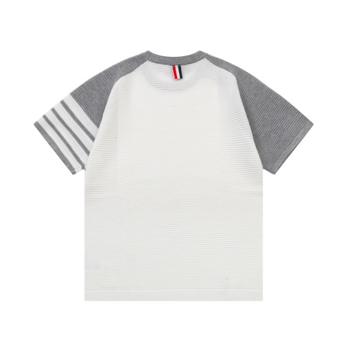 Thom Browne Classic Retro Color Blocked Four Bar Knitted Polo Shirt Set
