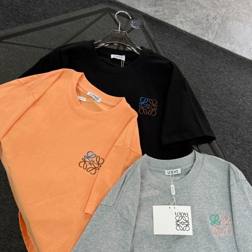 Loewe Classic Embroidered Logo Short Sleeve Couple's Casual Loose T-shirt