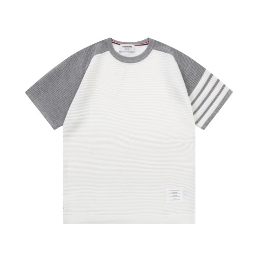 Thom Browne Classic Retro Color Blocked Four Bar Knitted Polo Shirt Set
