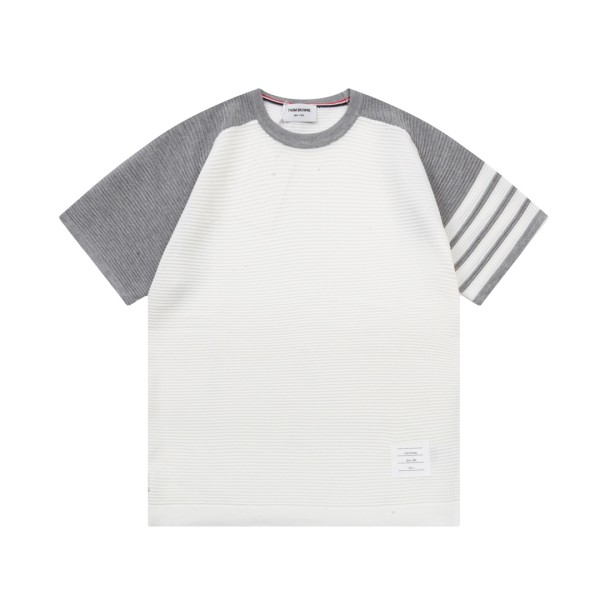 Thom Browne Classic Retro Color Blocked Four Bar Knitted Polo Shirt Set