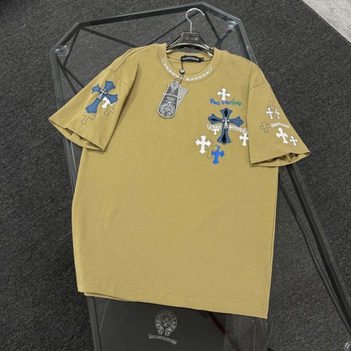 Chrome Hearts Classic Cowboy Patch Embroidered Short Sleeve Couple Casual Round Neck T-shirt