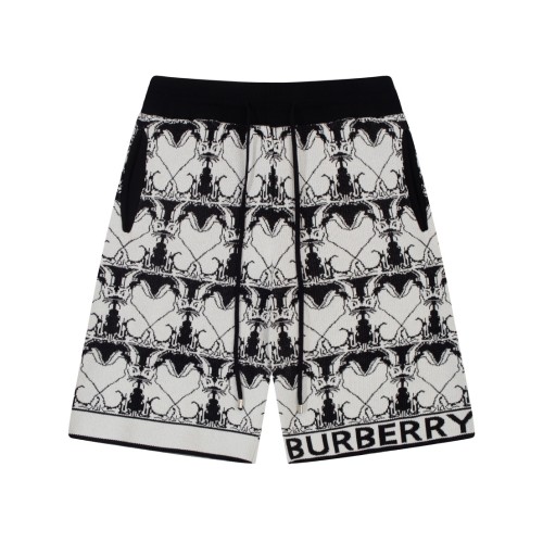 Burberry Classic 3D Jacquard Letter Splicing Casual Knitted Shorts