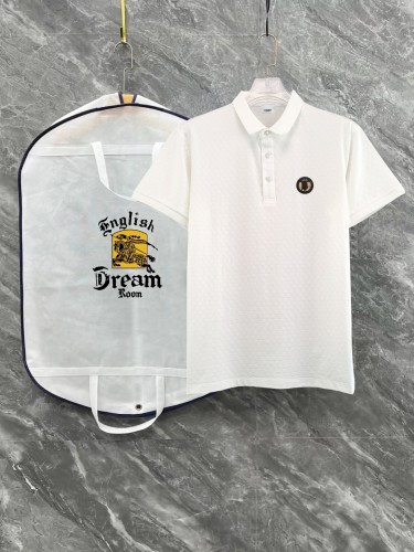 Burberry New Classic Logo Plaid Casual Collar Short Sleeve