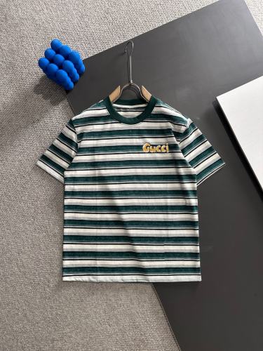 Gucci New Fashion Logo Printed Stripe Short Sleeve Couple Casual T-shirt