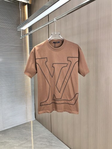 Louis Vuitton Classic Simple Embroidered Logo T-shirt Unisex Casual Loose Short Sleeve