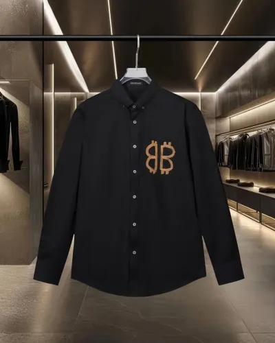 Balenciaga New Classic Hand drawn Graffiti Logo Printed Casual Long Sleeved Shirt