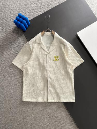 Louis Vuitton New Fashion Embroidered Logo Short Sleeve Shirt