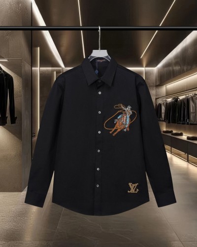 Louis Vuitton New Classic Embroidered Western Cowboy Casual Long Sleeve Shirt