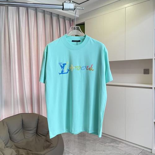 Louis Vuitton Fashion Embroidered Logo T-shirt Unisex Casual Versatile Short Sleeve