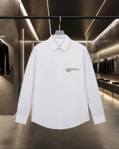 Givenchy Fashion Embroidered Angel Wings Casual Long Sleeve Shirt