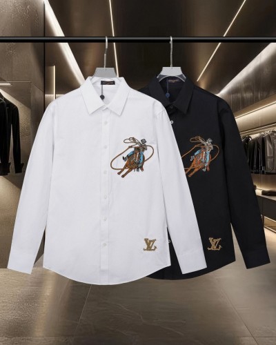 Louis Vuitton New Classic Embroidered Western Cowboy Casual Long Sleeve Shirt