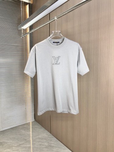 Louis Vuitton Classic Hot Diamond Logo T-shirt Unisex Casual Cotton Short Sleeve