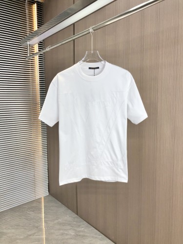 Louis Vuitton Classic Simple Embroidered Logo T-shirt Unisex Casual Loose Short Sleeve