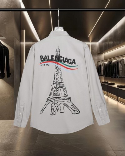 Balenciaga Classic Tower Cola Wave Logo Printed Casual Long Sleeve Shirt