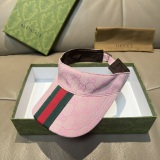 Gucci New Wide Ribbon Empty Top Hat Unisex Four Seasons Versatile Sunshade Hat