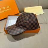 Louis Vuitton Classic Checkered Baseball Hat Unisex Four Seasons Versatile Duck Tongue Hat