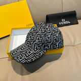 Fendi Classic Double F Jacquard Baseball Hat Unisex Four Seasons Versatile Duck Tongue Hat