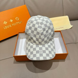 Louis Vuitton Classic Checkered Baseball Hat Unisex Four Seasons Versatile Duck Tongue Hat