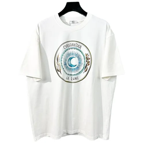 Dior High Street Logo Printed Short Sleeve Couple's Casual Versatile T-shirt