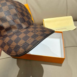 Louis Vuitton Classic Checkered Baseball Hat Unisex Four Seasons Versatile Duck Tongue Hat