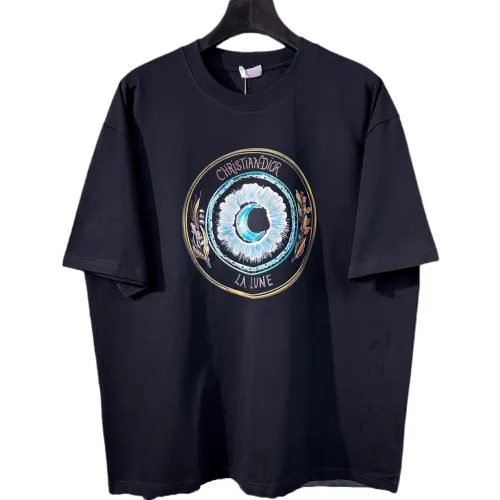 Dior High Street Logo Printed Short Sleeve Couple's Casual Versatile T-shirt