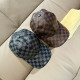 Louis Vuitton Classic Checkered Baseball Hat Unisex Four Seasons Versatile Duck Tongue Hat