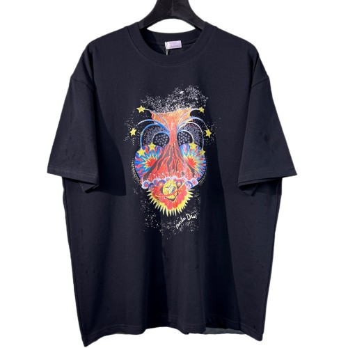 Dior New Personalized Printed Short Sleeve Couple's Casual Versatile T-shirt