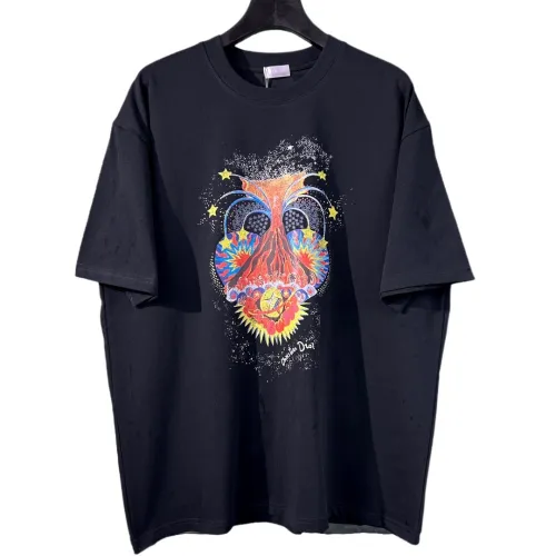 Dior New Personalized Printed Short Sleeve Couple's Casual Versatile T-shirt