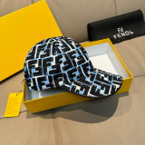 Fendi Fashion Double F Jacquard Baseball Hat Unisex Four Seasons Versatile Duck Tongue Hat