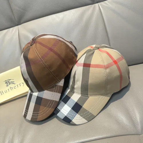 Burberry Classic Checkered Baseball Hat Unisex Four Seasons Versatile Duck Tongue Hat