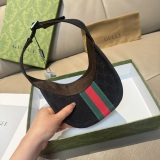 Gucci New Wide Ribbon Empty Top Hat Unisex Four Seasons Versatile Sunshade Hat