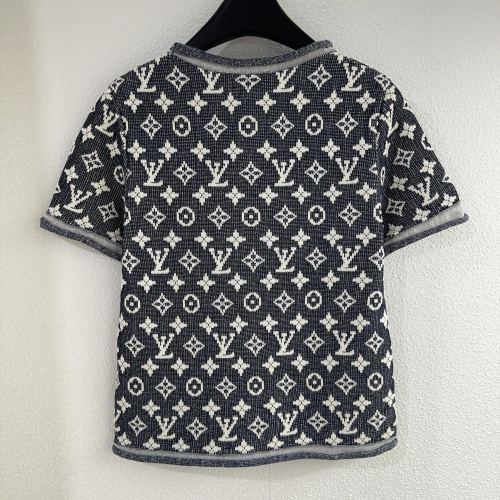 Louis Vuitton New Classic Color Contrast Logo Jacquard Knitted Round Neck Short Sleeve