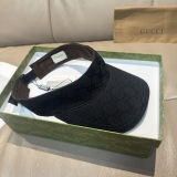Gucci New Wide Ribbon Empty Top Hat Unisex Four Seasons Versatile Sunshade Hat