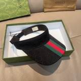 Gucci New Wide Ribbon Empty Top Hat Unisex Four Seasons Versatile Sunshade Hat