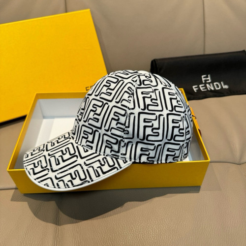 Fendi Classic Double F Jacquard Baseball Hat Unisex Four Seasons Versatile Duck Tongue Hat