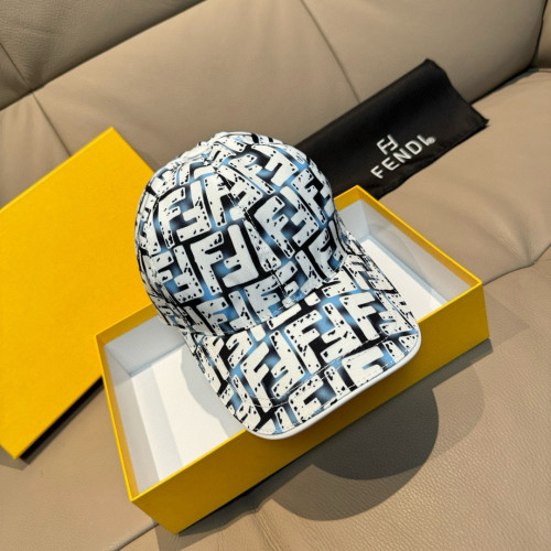 Fendi Fashion Double F Jacquard Baseball Hat Unisex Four Seasons Versatile Duck Tongue Hat
