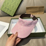 Gucci New Wide Ribbon Empty Top Hat Unisex Four Seasons Versatile Sunshade Hat