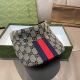 Gucci New Wide Ribbon Empty Top Hat Unisex Four Seasons Versatile Sunshade Hat