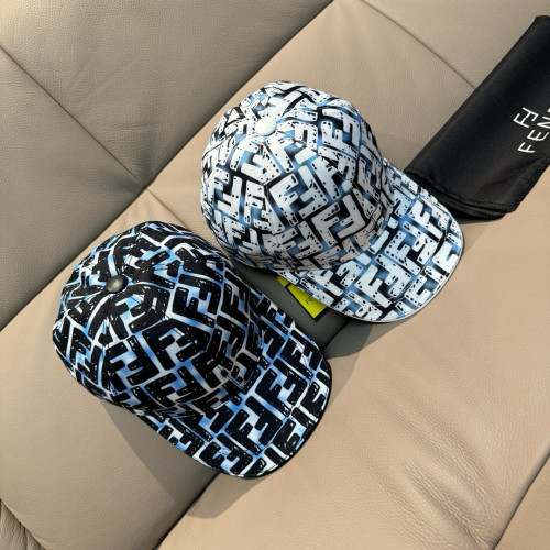 Fendi Fashion Double F Jacquard Baseball Hat Unisex Four Seasons Versatile Duck Tongue Hat